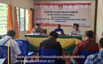 Bawaslu Kab. Jayapura Awasi Rakor PDPB Triwulan I Tahun 2022.